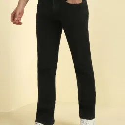 Allen Solly Black Cotton Regular Fit Jeans image 3
