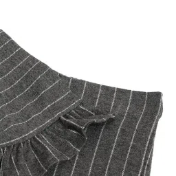 Chicco Girls Medium Grey Regular Fit Striped Shorts image 3