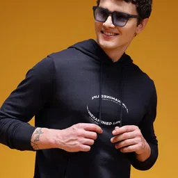HERE&NOW Typography Printed Hooded Sweatshirt-picture-14