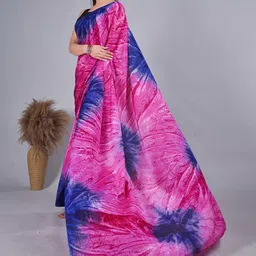 HERE&NOW Tie and Dye Pure Chiffon Jamdani Saree image 3