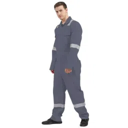 Numode Coverall Boiler Suit Industrial High Visibility Grey with Full Sleeve for Men Size XXL, NM10008-image-98