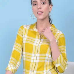 Crimsoune Club Mustard & White Checks Shirt-picture-22