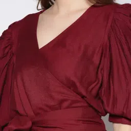 Sera Maroon Regular Fit Top image 5