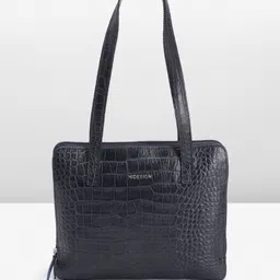 Hidesign Crocodile Textured Leather Structured Shoulder Bag-picture-24