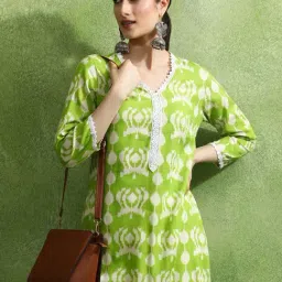 Jaipur Kurti Green Printed Kurta image 5