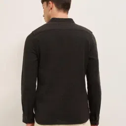 The Bear House Brown Cotton Textured Regular Fit Shirt image 2