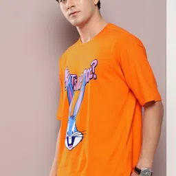 Kook N Keech Graphic Printed Drop-Shoulder Sleeves Pure Cotton Oversized T-shirt image 3