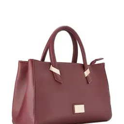 Caprese Joe Maroon Solid Handbag image 2