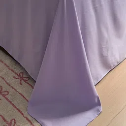 JC HOME Beige & Purple Floral 4 Pieces Double Queen Regular Bedding Set image 3