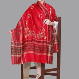 Tones-N-Shades Ethnic Motifs Embroidered Shawl image 3