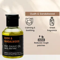 PINK WOOLF Oudh & Sandalwood Pre Shave Oil Provides Razor Glide For Smooth Shave-50ml image 4