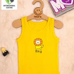 COCOON ORGANICS Sleeveless Lion & King Printed Vest - Yellow-picture-33
