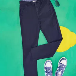 Pantaloons Junior Solid Pants - Navy Blue-picture-30