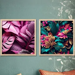 walllane Floral Wall Art With Frame Home Decor Wall Painting For Living Room Office Bedroom-picture-30