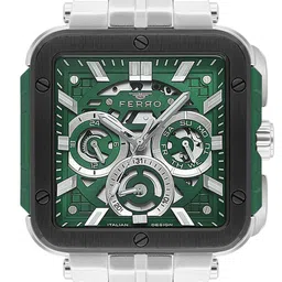 Ferro Men Brass Dial & Straps Analogue Watch image 2