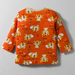 OHMS Single Jersey Knit Full Sleeves Front Open Co-ord Night Suits With Animal Print Pack of 2 - Multicolor image 3