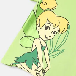 Nautinati Cotton Knit Disney Peter Pan Featuring Half Sleeves Tinker Bell Printed Top - Green image 5