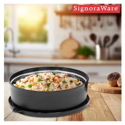 Signoraware Monarch Classic Stainless Steel Big Container | Microwave Safe | Spill Proof | Dishwasher & Refrigerator Safe | Storing Leftovers | Useful For Office & School Lunch (800 ml | Blue) image 4