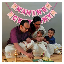 Wobbox Naming Ceremony Banner, Namkaran Banner, naming ceremony decoration items Pink Pack of 1 image 5