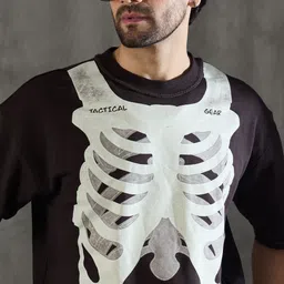 FUGAZEE Men Graphic Printed Round Neck Cotton Oversized T-shirt image 4