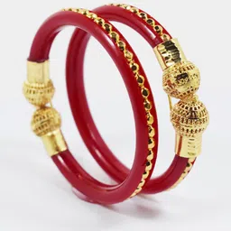 Sattik Brass Gold-plated Shakha Pola Bangle image 3
