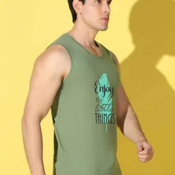 WOOSTRO Men Pack of 2 Typography Printed Round Neck Cotton Slim Fit Sports T-shirts image 4