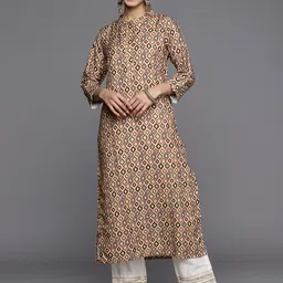 KSUT Geometric Printed Mandarin Collar Straight Kurta-picture-26