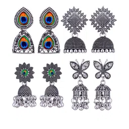 Sangria Silver-Plated Alloy Earrings-picture-28