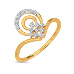 Kisna Diamond & Gold Jewellery Crown of Joy 14k (585) Diamond & Gold Ring For Women-picture-12