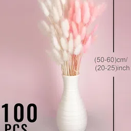 TIED RIBBONS Set of 100 Pcs Lagurus Bunny Pampas Grass image 4