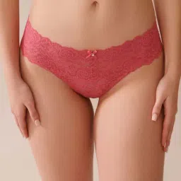 La Vie En Rose Pink Regular Fit Self Pattern Panties-picture-29