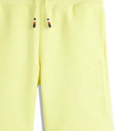 Tommy Hilfiger Boys Yellow Solid Regular Fit Shorts image 3