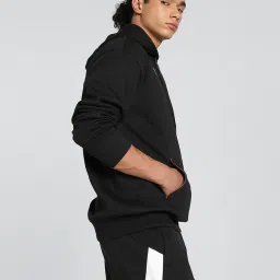 Puma Black Cotton Relaxed Fit Printed Sweatshirt image 3