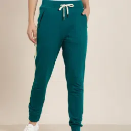 Difference of Opinion Teal Cotton Joggers-image-76