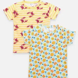 LilPicks Kids Multicolor Cotton Printed T-Shirts (Pack of 2)-image-32