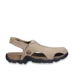 Woodland Men's Khaki Back Strap Sandals-image-10