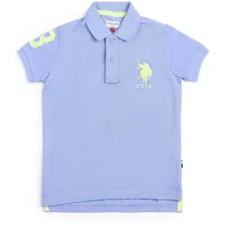 U.S. Polo Assn. Kids Blue Solid Polo T-Shirt image 3