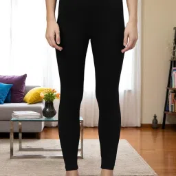 Kryptic Black & Red Cotton Regular Fit Leggings (Pack Of 2) image 3