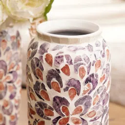 Pure Home and Living Pink & Purple Mother of Pearl Vase image 3