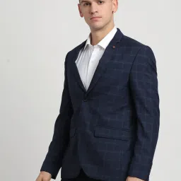 Turtle Blue Relaxed Fit Texture Blazer image 3