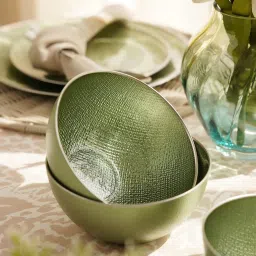 Pure Home and Living Green Glass Serving Bowls image 3
