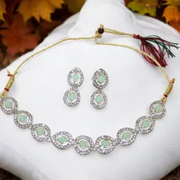 Jolly Faces Stone Studded Choker Jewellery Set-picture-20