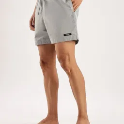 CALVIN KLEIN Grey Solid Grey Polyester Swimwear Shorts image 3