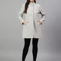 Cantabil Grey Regular Fit Long Coat-picture-41