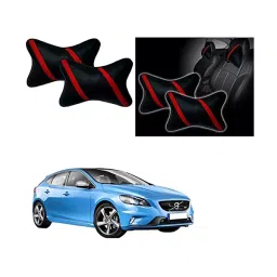 Auto Pearl Strip Red Car Neck Cushion/Neck Pillow Compatible with VOLVO V40-picture-23