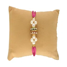 Sri Jagdamba Pearls Resplendent Pearl Rakhi For Brother image 3