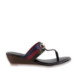 Catwalk Women's Wall St Boho Chic Multicolor T-Strap Wedges image 2