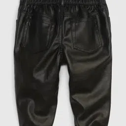 GAP Girls Black Regular Fit Solid Trousers image 2