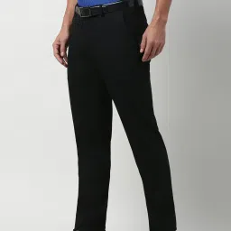 Peter England Black Slim Fit Trousers image 3