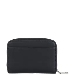 CALVIN KLEIN Europe Black Solid Zip Around Wallet For Women image 3